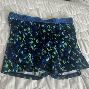 Jockey blue and green boxerbriefs size large